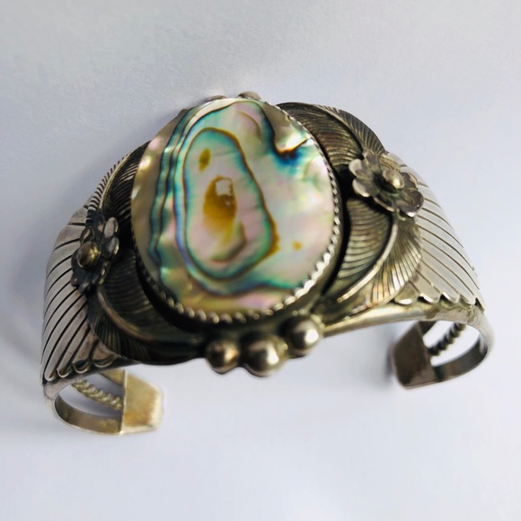 ❌SOLD❌VTG Navajo Sterling ManyGoats Abalone Pearl - Picture 10 of 16